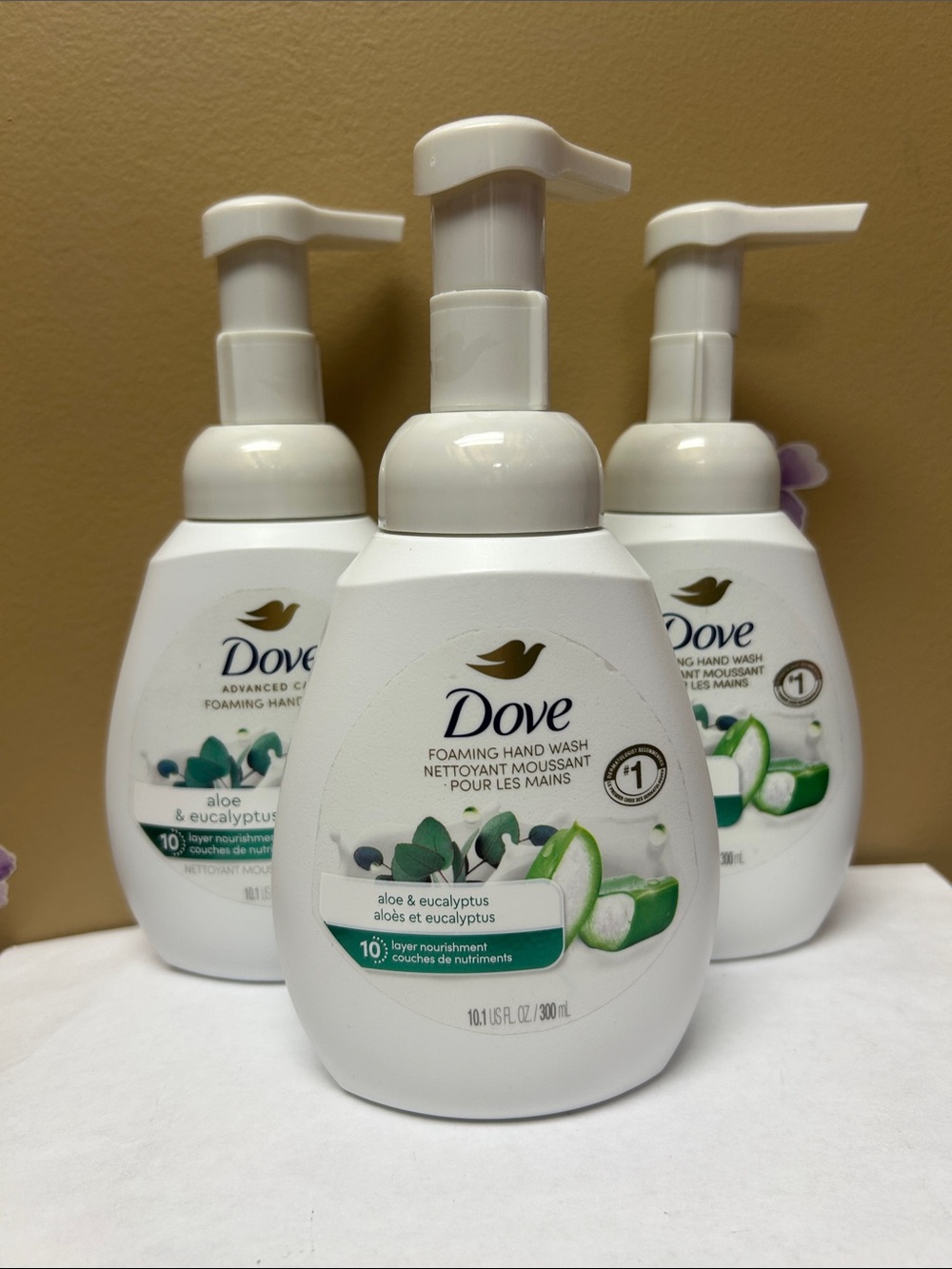 Dove Foaming Hand Wash Aloe & Eucalyptus -10.1 fl oz X 3